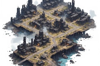 design a stunning board game map or tabletop board
