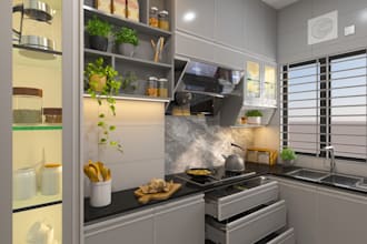 do kitchen design, kitchen interior, 3d render
