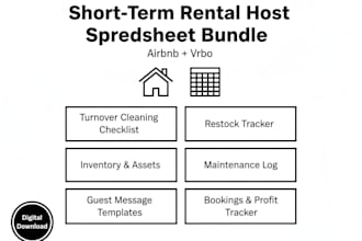 create an airbnb and vrbo host operations kit spreadsheet