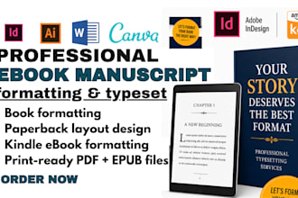 do book typesetting manuscript kindle ebook format amazon KDP adobe indesign