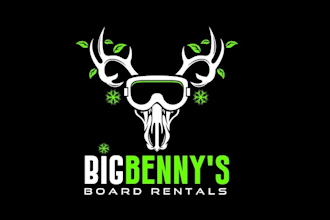 design winter and snow boarding rentals logo