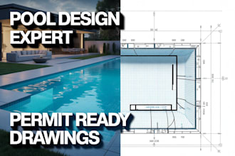 swimming pool design permit drawings 3d pool rendering plumbing layout