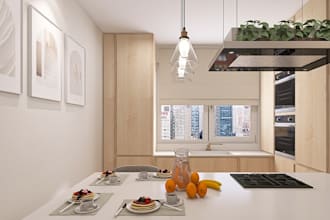 create realistic kitchen interior renderings in 3d