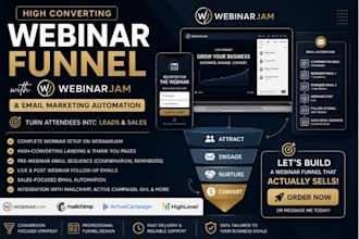 create high converting webinar funnel with webinarjam and email marketing