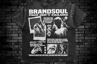 design gothic streetwear t shirt for your clothing brand