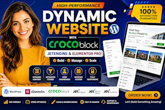 develop scalable dynamic wordpress website using crocoblock jetengine