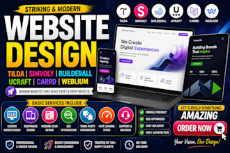 design strikingly tilda simvoly builderall ucraft carrd weblium website design