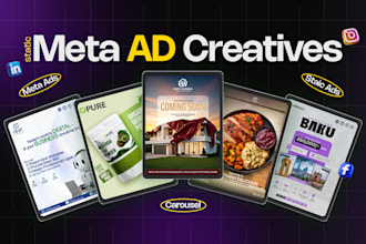 design high converting static ad creatives for meta