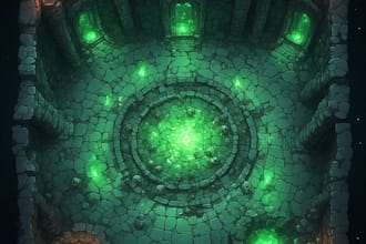 design an immersive dungeon and rpg battle map