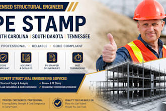 licensed structural engineer pe stamp south carolina south dakota tennessee
