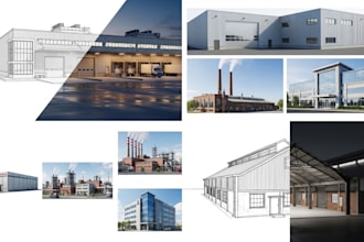 create professional 3d factory, warehouse and data center visualization