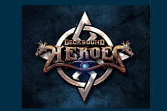 design deck bound heroes video game logo