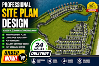design subdivision layout, site plan, plot layout in 1 day