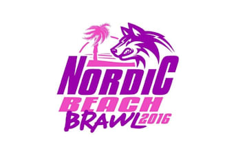 design creative nordic beach brawl brand logo