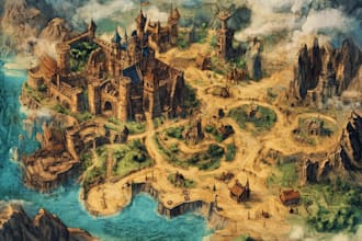 fantasy map illustration dnd rpg map