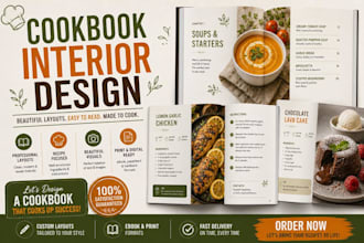 design your cookbook interior layout for amazon KDP publishing