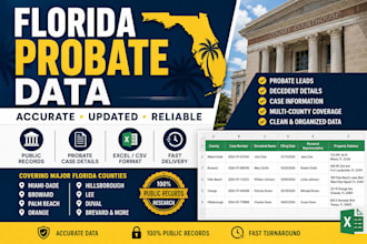 deliver florida probate data for real estate investors