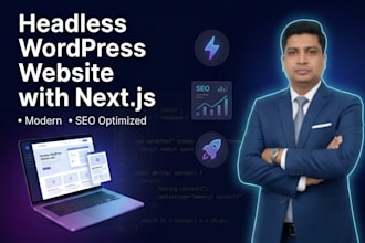 build a headless wordpress website using nextjs modern and SEO