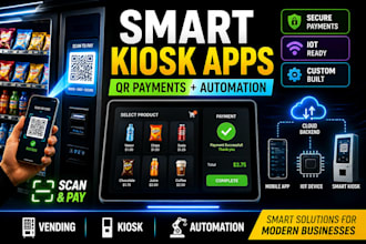 build qr code, smart device apps for vending machines, kiosks, automation system