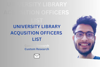 research university library acquisition officers and decision maker leads