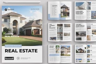 design real estate magazine, catalog, newspaper ads full half or quarter page