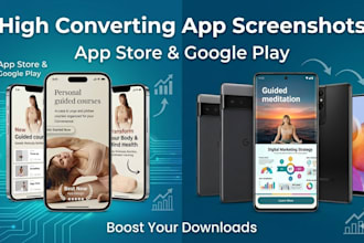 design high converting app store screenshots and google play screenshots