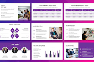 design a modern powerpoint presentation, canva template and pitch deck