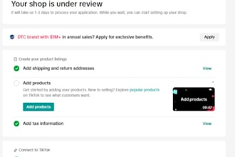 setup and optimize your shop on tiktok to grow sales fast