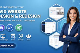 design, redesign wix website, wix online store, wix stuido, wix velo code expert