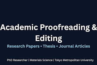 proofread and edit your academic research paper professionally