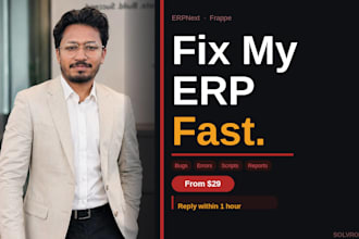 fix your erpnext and frappe bugs, errors and customization