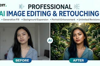 do professional ai image editing, generative fill and photo retouching