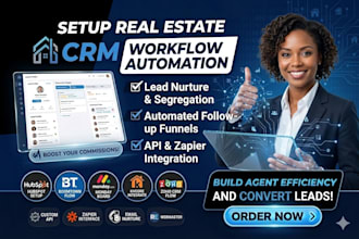 setup real estate workflow automation hubspot boomtown monday kvcore zoho CRM