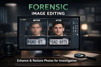 do forensic image enhancement, restoration and analysis