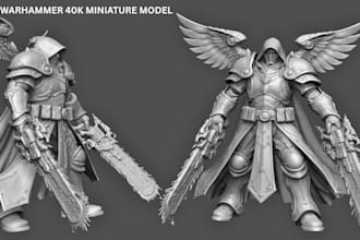 sculpt 3d warhammer 40k miniature, 3d tabletop wh40k minis, grimdark wargame stl