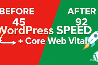 fix wordpress speed and core web vitals for google pagespeed
