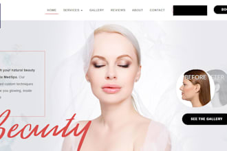 design a medical spa website for botox, iv therapy and wellness clinics website