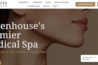 create medical spa website with booking for botox, laser and iv therapy clinics