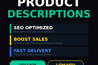write SEO product descriptions for your ecommerce store