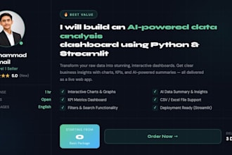 build an ai powered data analysis dashboard using python and streamlit
