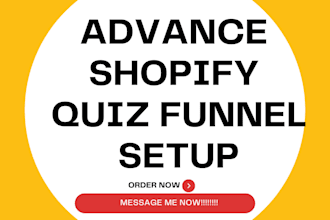 create a shopify quiz funnel for product recommendation with klaviyo integration