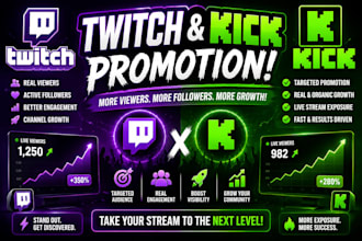 boost your twitch and kick stream visibility and engagement