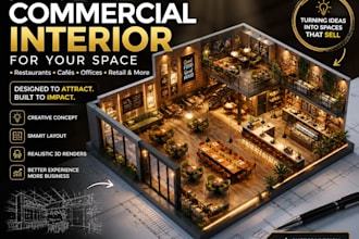 design a restaurant or cafe interior that attracts customers