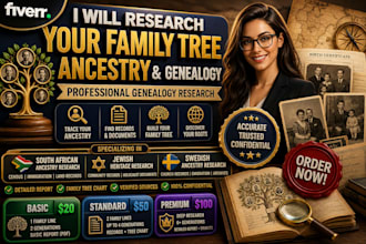 do genealogy research, dig up south african, jewish, swedish ancestors history