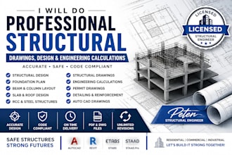 do professional structural drawings, structural design and engineering