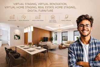 do vitual staging and virtual renovation for your listing