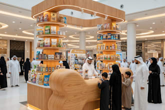 design a 3d mall kiosk, retail display and pop up shop