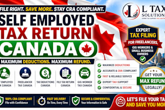 file self employed tax return canada with max deductions