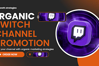 do organic twitch channel promotion