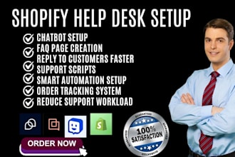 setup shopify help desk live chat and customer support automation